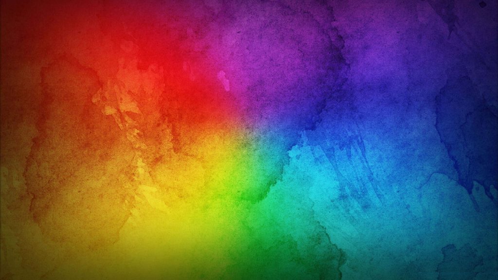 Vibrant rainbow digital watercolor background with smooth fluid colors for desktop wallpaper