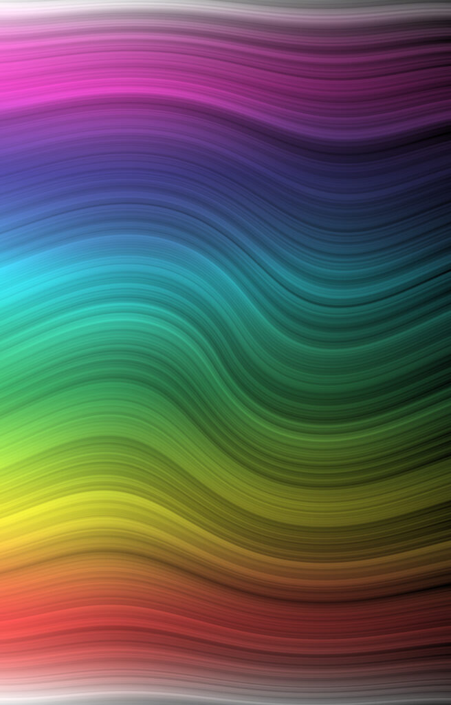 Vibrant Rainbow Waves Wallpaper for a Mesmerizing Abstract Background