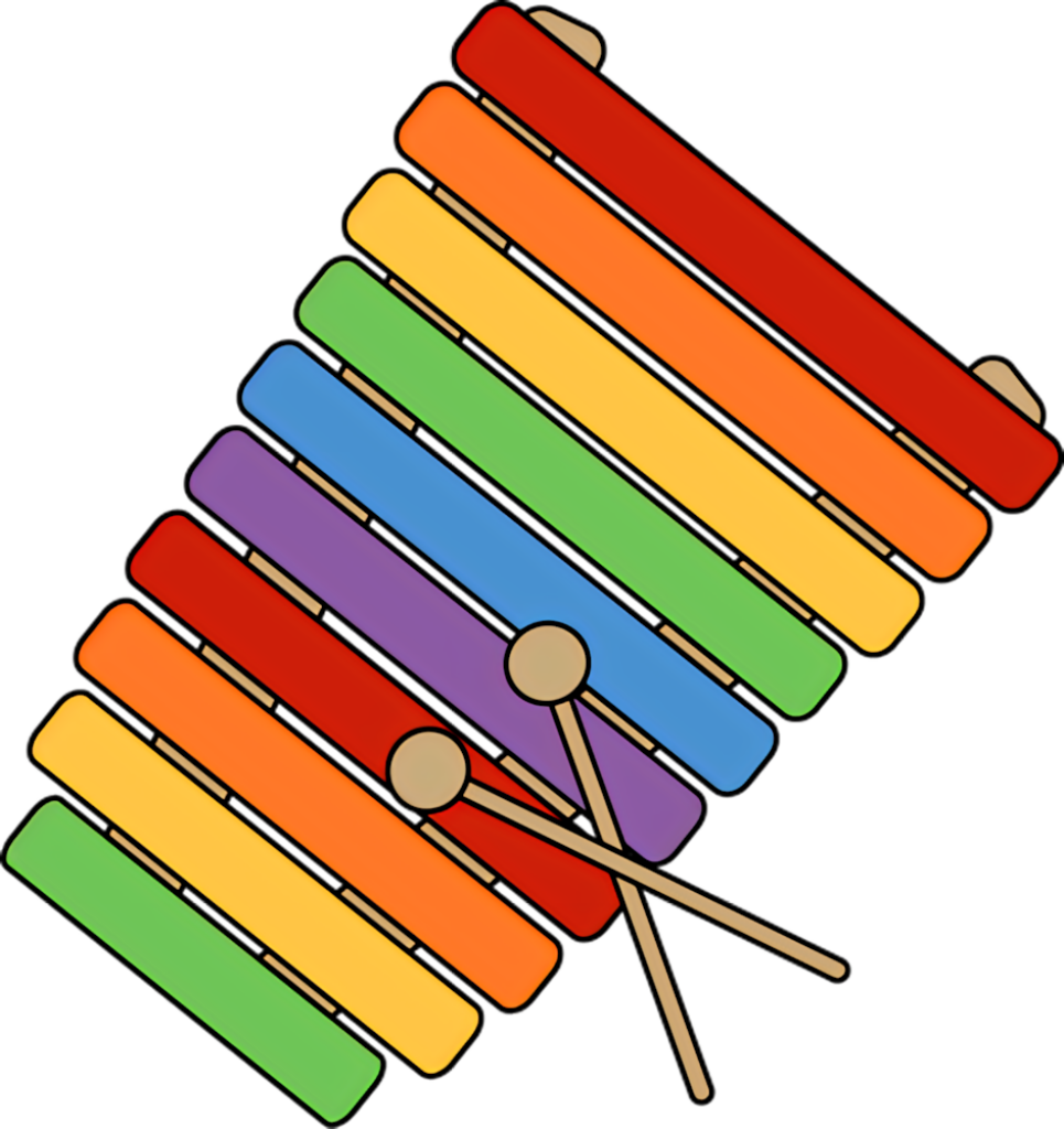 Colorful Xylophone Illustration - Vibrant Wallpaper Design