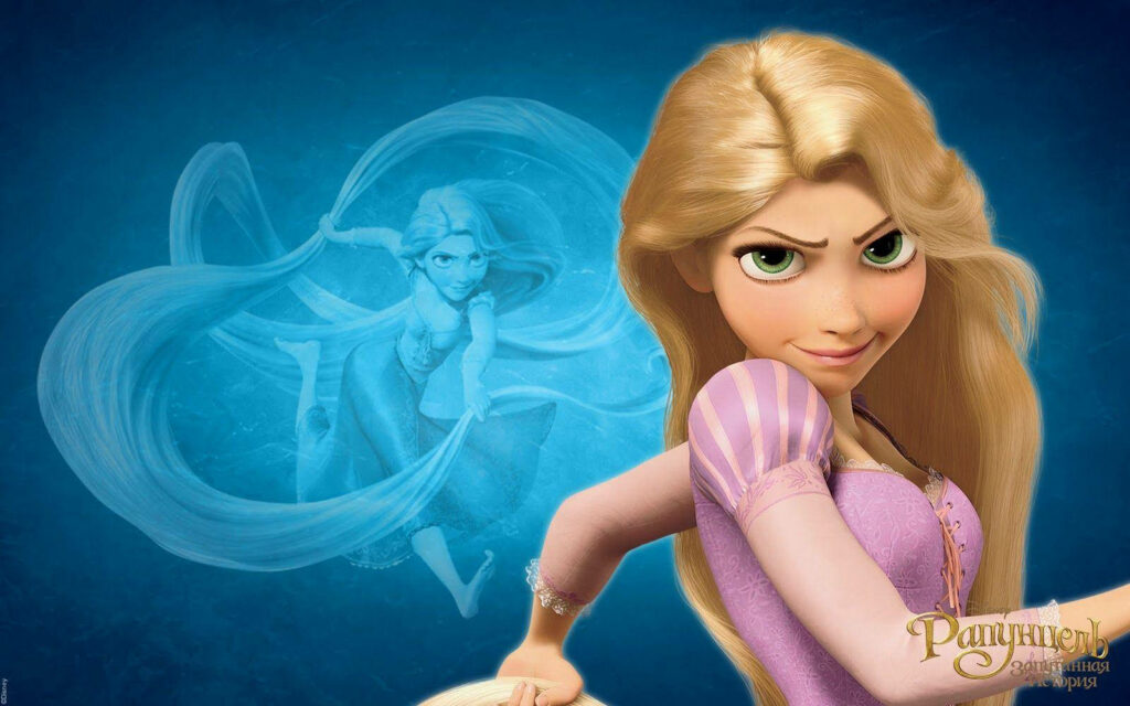 Vibrant Rapunzel Wallpaper: Determination & Adventure in Blue