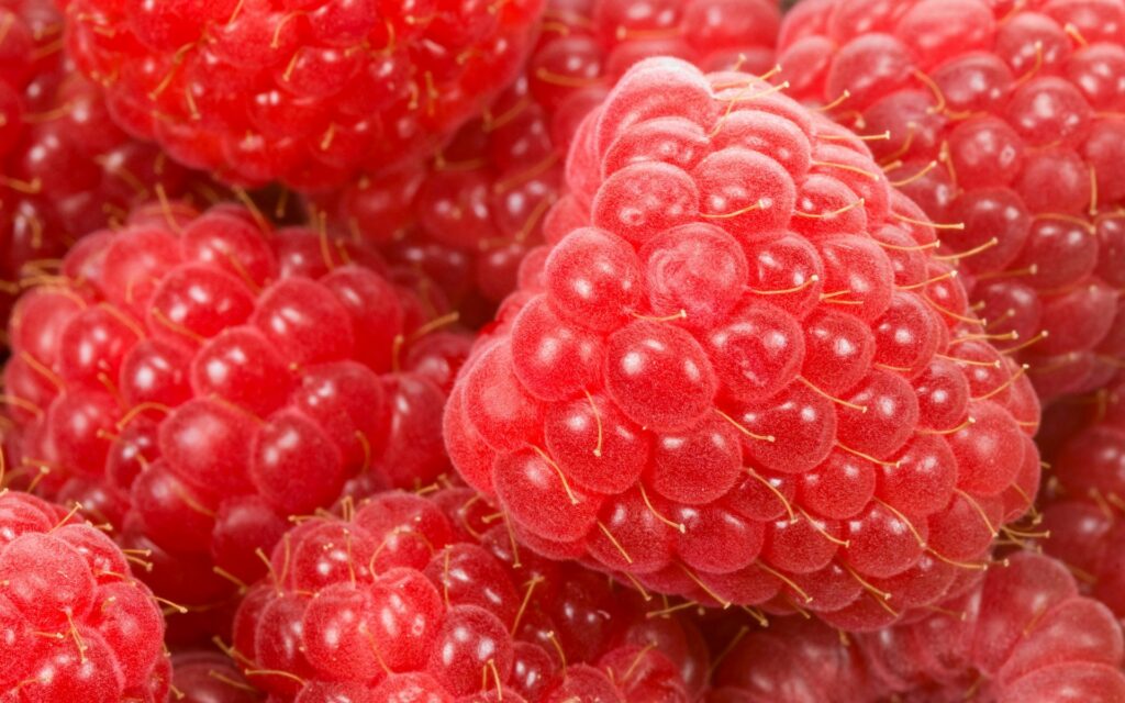 Vibrant Raspberry Wallpaper: Rich Red Color & Intricate Texture