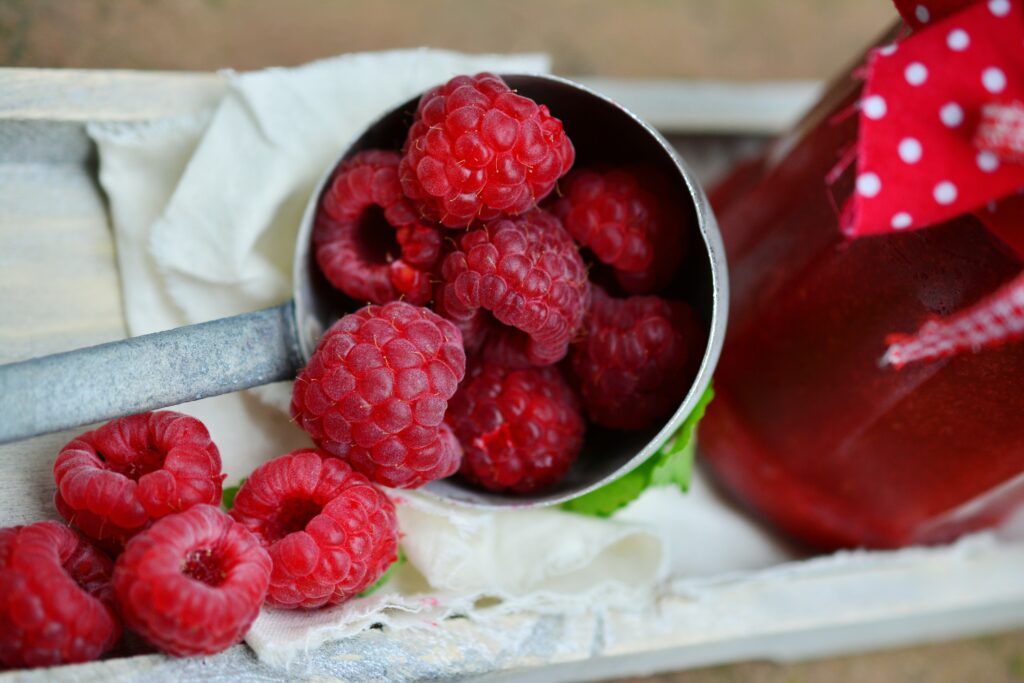 Vibrant Raspberry Wallpaper: Juicy Ripe Berries & Rustic Charm