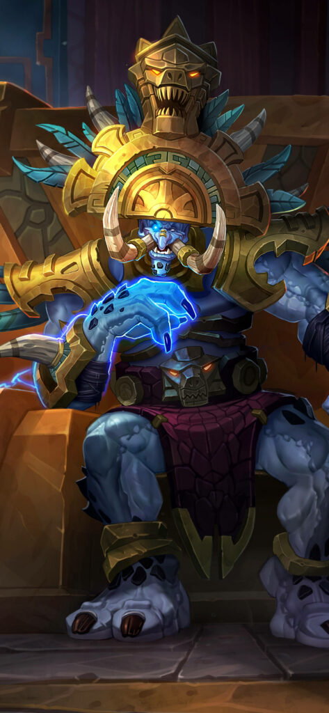 Vibrant Rastakhan Wallpaper: Majestic Hearthstone Throne Art