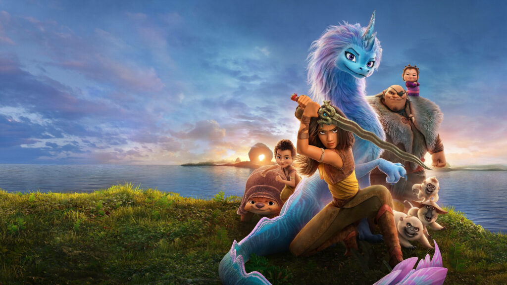 Vibrant Raya and the Last Dragon Wallpaper - Lush Island Backdrop