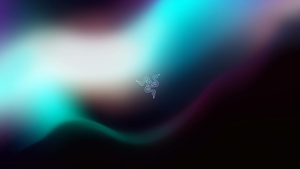 Stunning Gradient Background with Striking Razer PC Logo – Captivating Razer PC Wallpaper