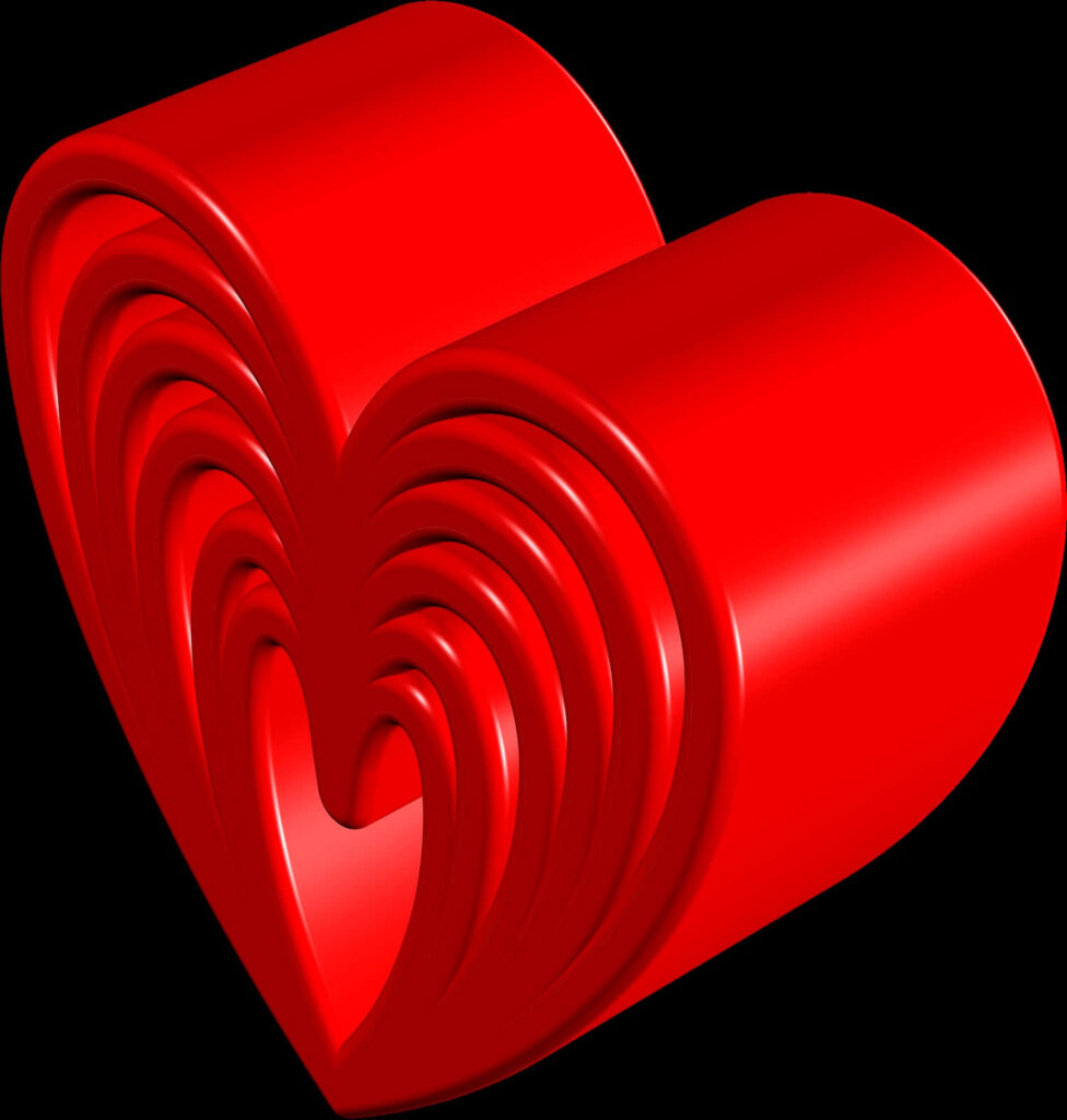 Vibrant 3D Heart Wallpaper: Stunning Love & Creativity Design