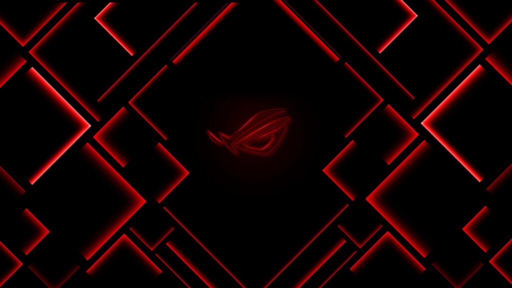 Vibrant Red Tech Emblem: Asus ROG ROG Logo HD Wallpaper