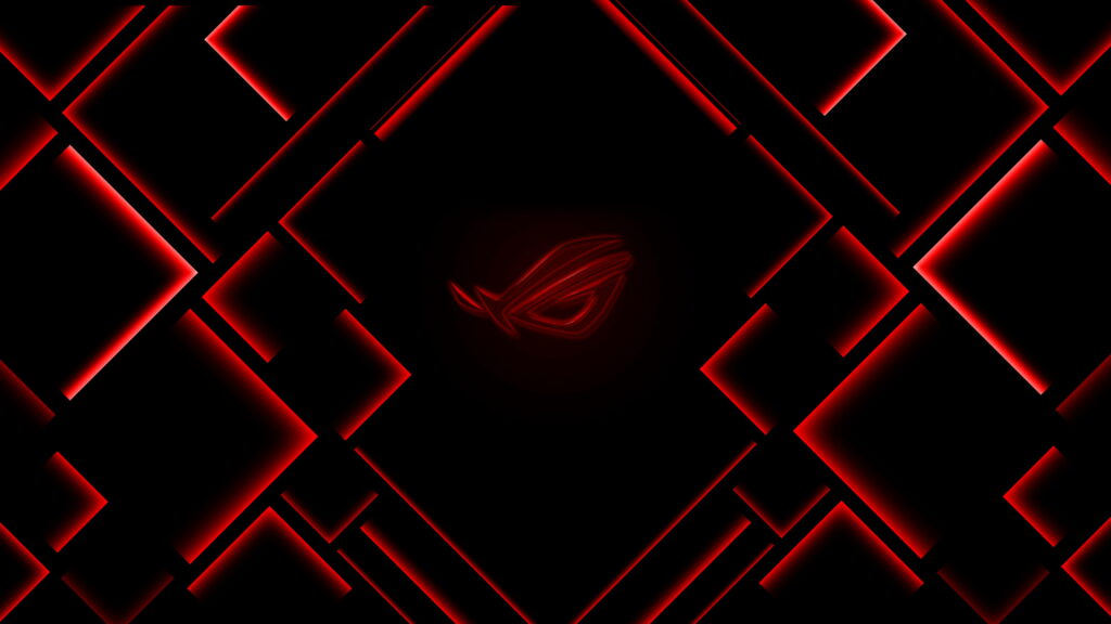 Vibrant Red Tech Emblem: Asus ROG ROG Logo HD Wallpaper