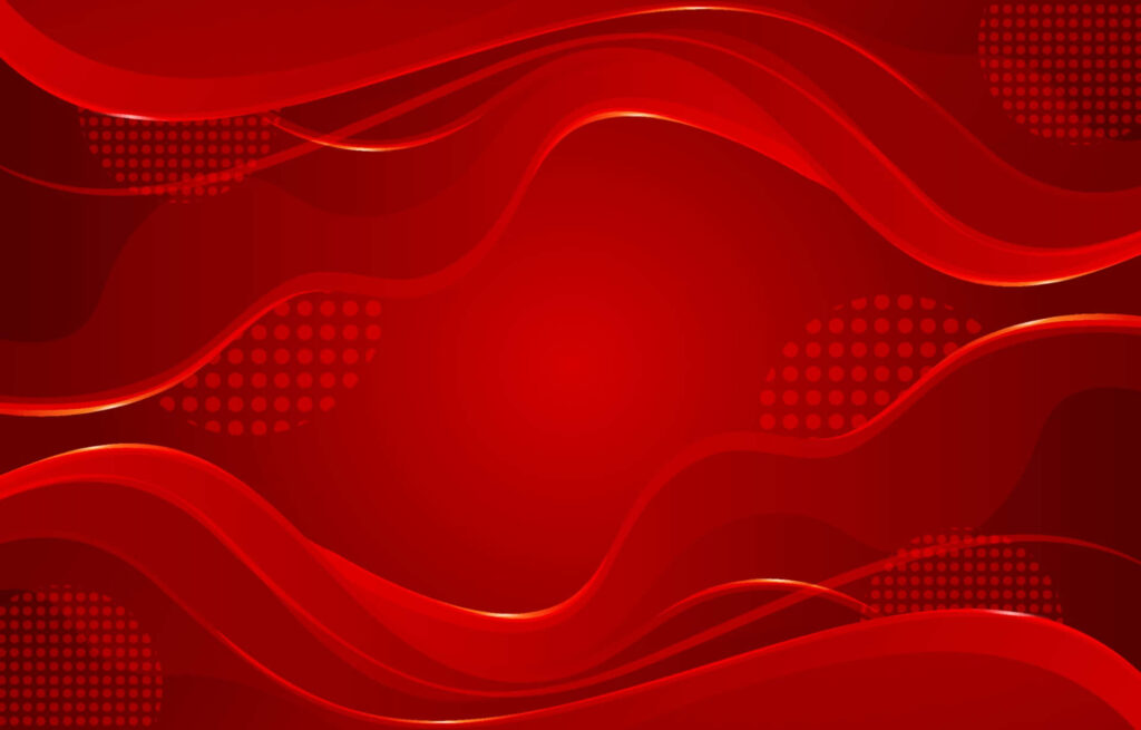 Vibrant Abstract Red Wallpaper with Modern Circular Patterns
