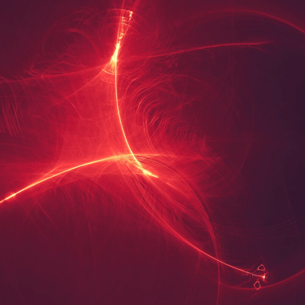 Vibrant Red Abstract Wallpaper - Dynamic Lines & Light Patterns