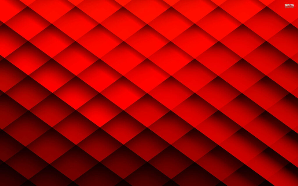Vibrant Red Abstract Rhombus Wallpaper - Depth & Texture Background