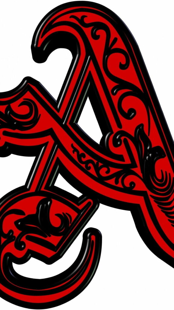 Crimson Alphabet: Vibrant Designs for HD Phone Wallpaper Backgrounds