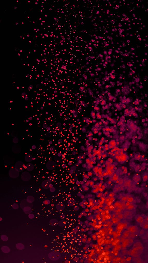 Abstract red bokeh dots glow vibrantly on deep black background vibrant modern smartphone wallpaper