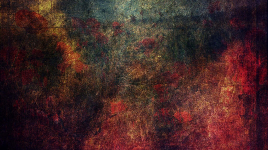 Vibrant Red & Brown Floral Textured Wallpaper Background Art
