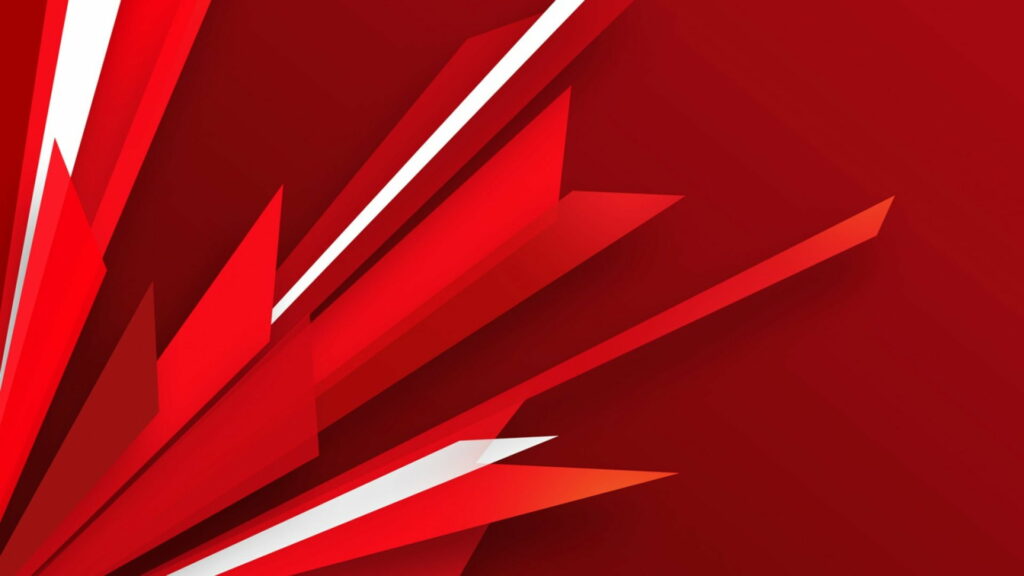 Vibrant Red Explosive Abstraction: HD Vector Wallpaper with Dynamic Burst Graphics
