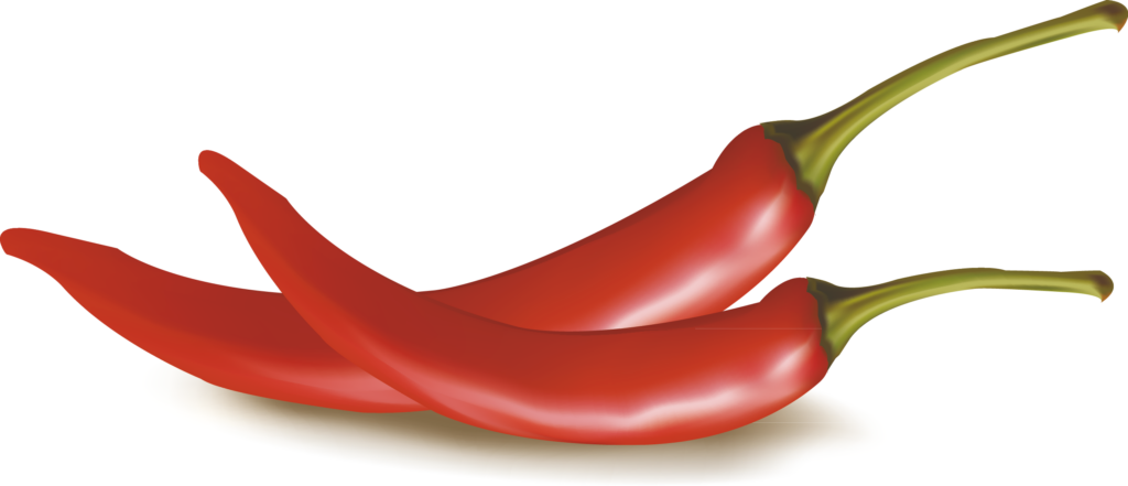 Vibrant Chili Peppers Wallpaper: Glossy Vector Illustration Background