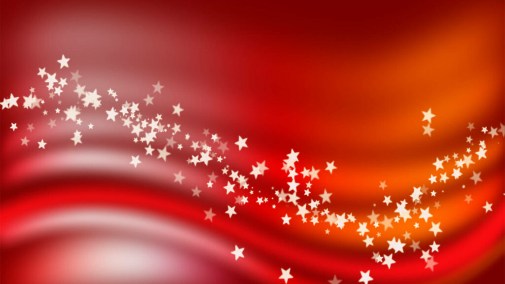 Vibrant Red Christmas Wallpaper with Swirling White Star Pattern