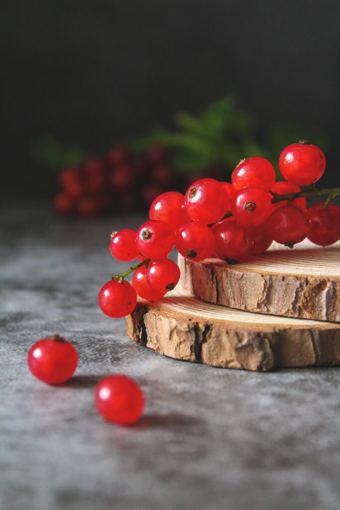 Rustic Red Currants Wallpaper: Natural & Refreshing Background