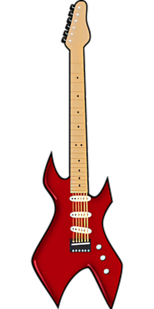 Vibrant Red Electric Guitar Wallpaper: Modern Vector Design