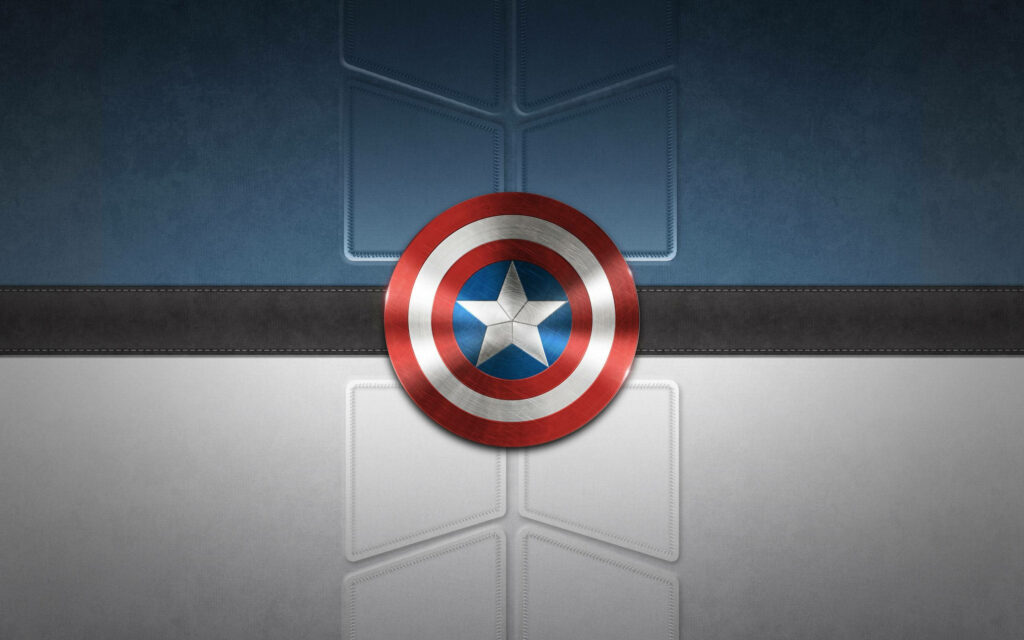 Unleash the Patriotism: Vibrant Red Fabric Highlights Iconic Captain America Shield Logo Wallpaper