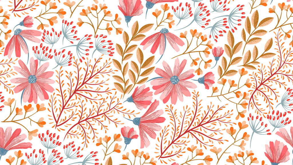 Crimson Blooms: Exquisite 4K Floral Wallpaper in Seamless Red Flowers