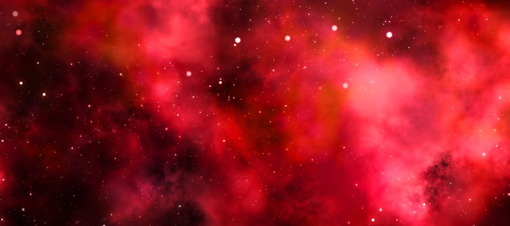 Vibrant Red Galaxy Wallpaper: Cosmic Dust & Stars Background
