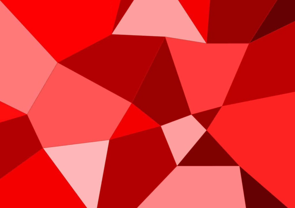 Vibrant Red Geometric Polygon Wallpaper - Abstract Modern Design