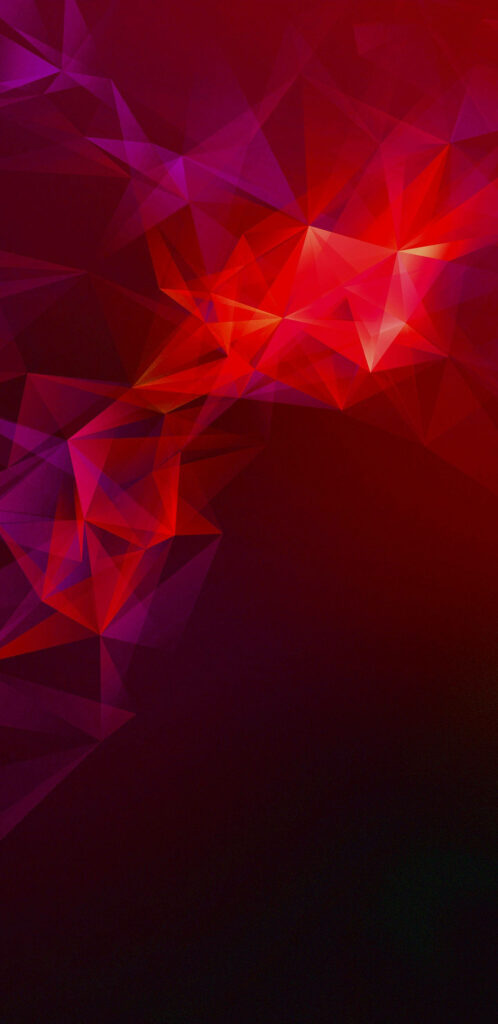 Vibrant Red Geometric Wallpaper for Samsung A51 - Abstract Design