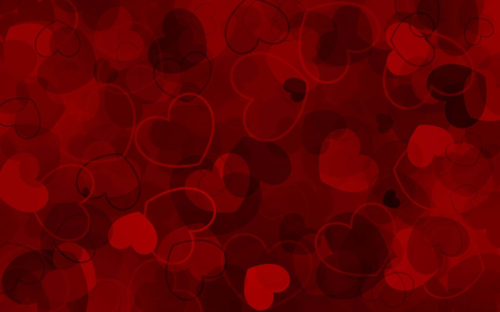 Romantic Red Heart Bokeh Wallpaper - Dreamy Overlapping Designs