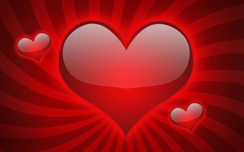 Vibrant Red Heart on Abstract Background | Stunning Wallpaper Design