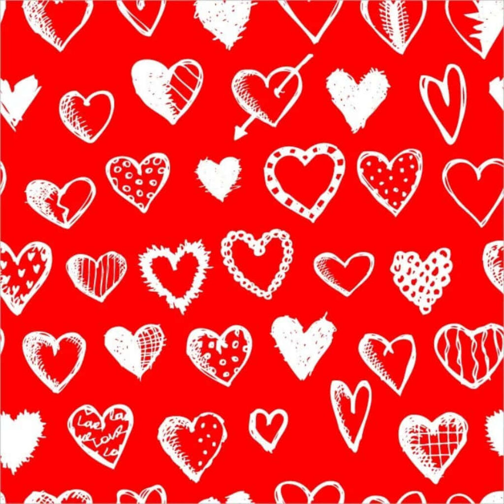 Vibrant Red Heart Wallpaper Background - Cheerful Romantic Design