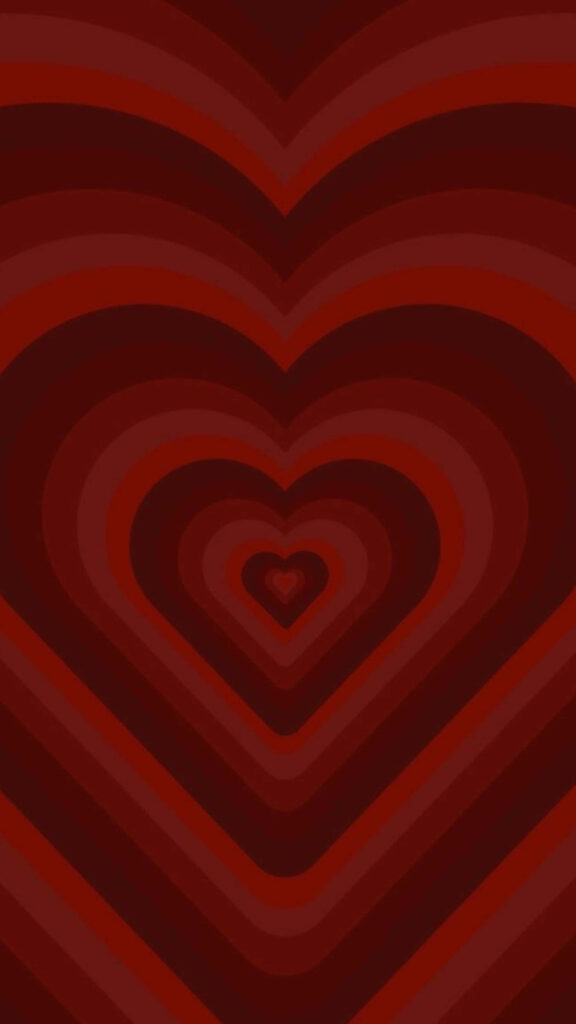 Vibrant Red Heart Wallpaper: Romantic Layered Background Design