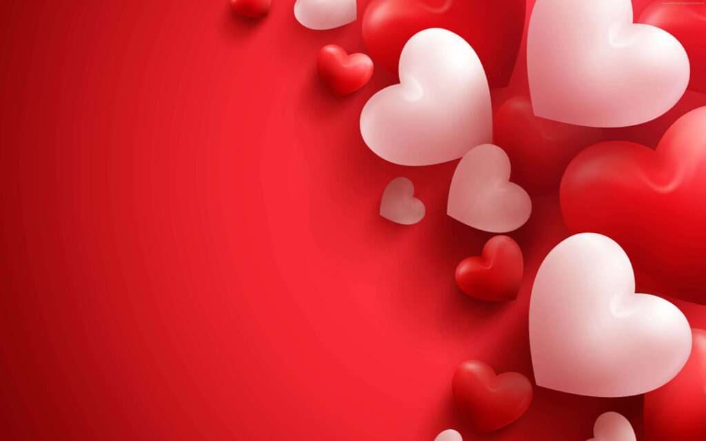 Romantic Red Heart Wallpaper: Love-filled Background Design