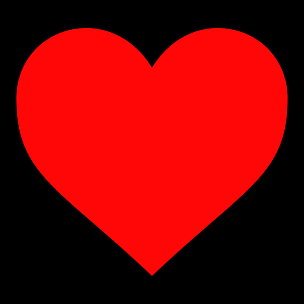 Bold Red Heart on Black Wallpaper - Love & Affection Visual