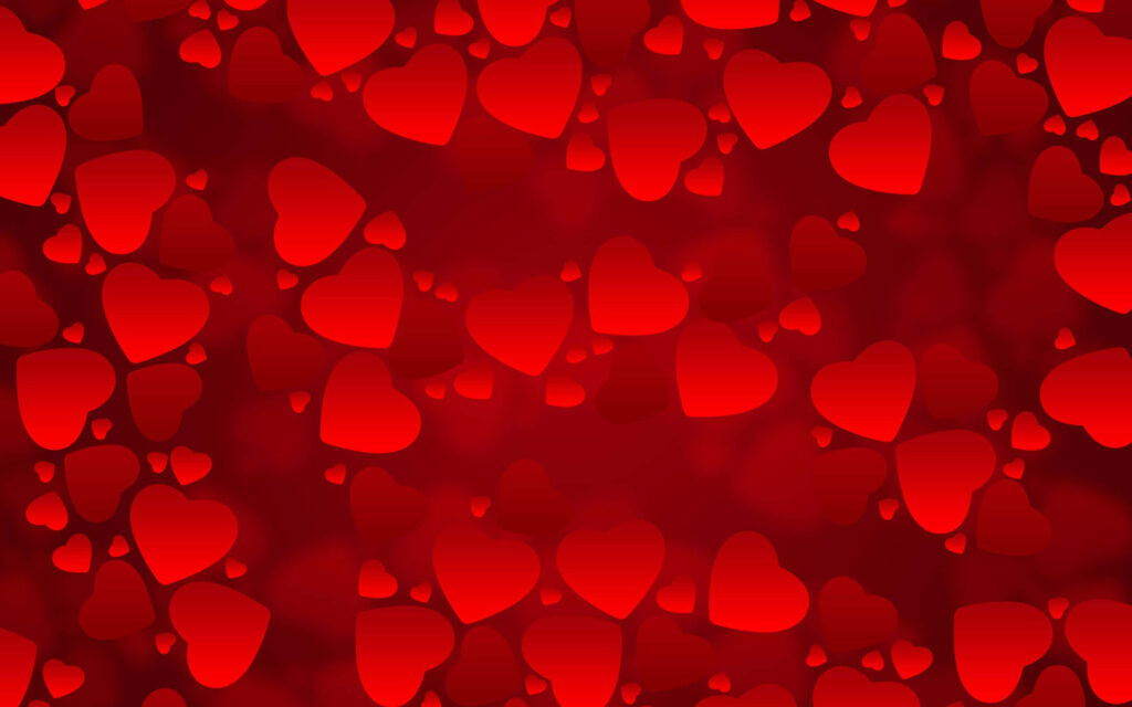 Charming Red Hearts Wallpaper: A Romantic Background Delight
