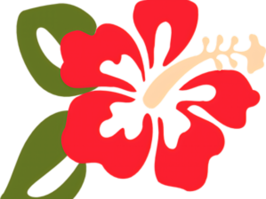 Vibrant Red Hibiscus Wallpaper with Lush Green Leaves - Hawaiian Flora