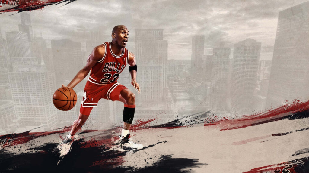 Vibrant Red Jordan Sneakers on Abstract Background: Captivating Image Shot Wallpaper