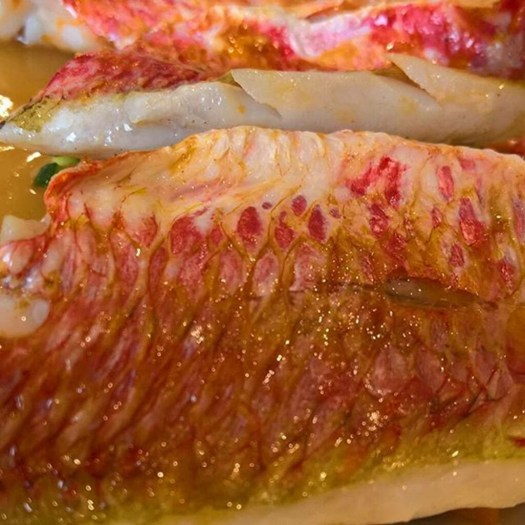 Textured Red Mullet Wallpaper: Vibrant Spanish Culinary Style Background