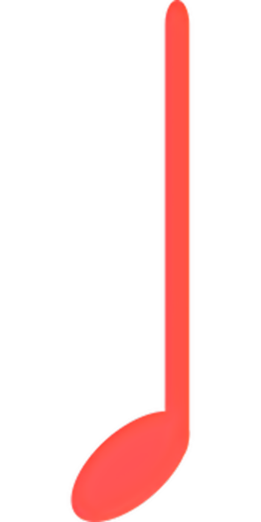 Vibrant Red Musical Note Graphic for Music-Themed Wallpaper