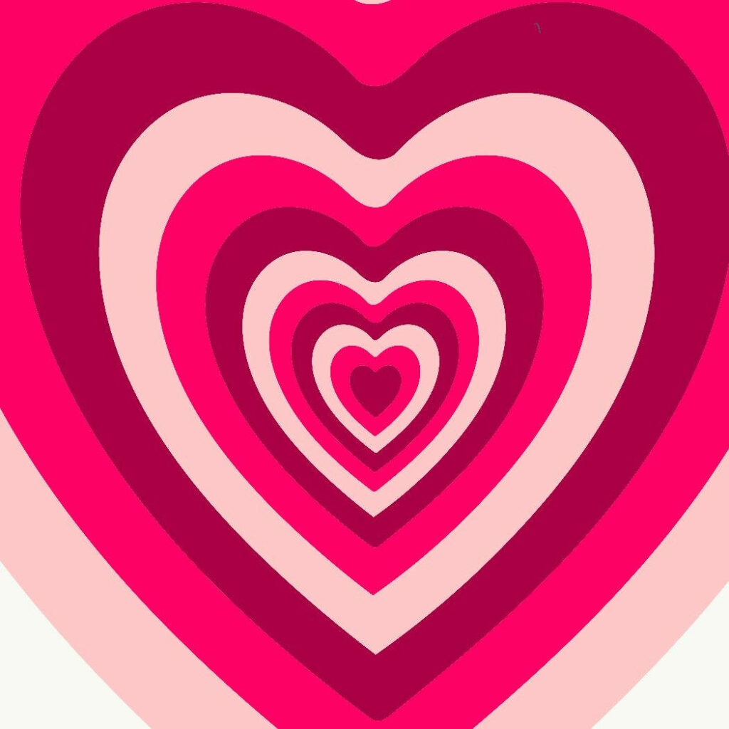 Vibrant Red & Pink Heart Pattern Wallpaper Background
