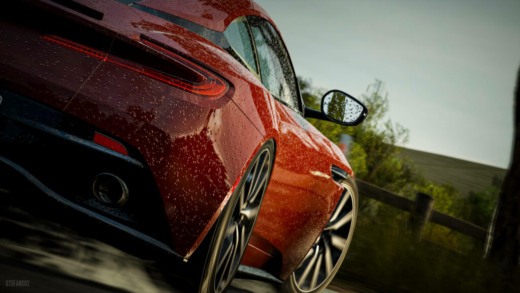Close-Up of Vibrant Red Sports Car Wallpaper from Forza Horizon