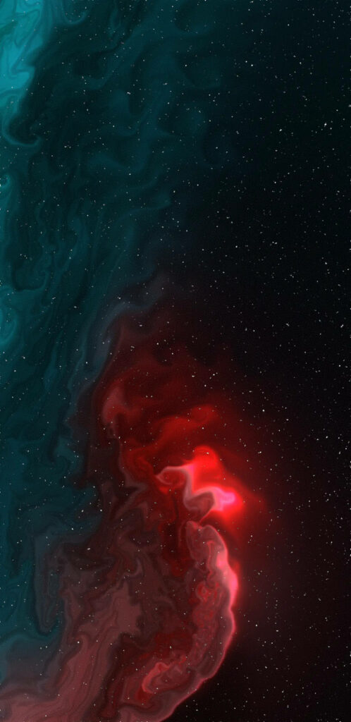 Captivating Red Galaxy Twist: Mesmerizing iPhone 11 Pro Wallpaper