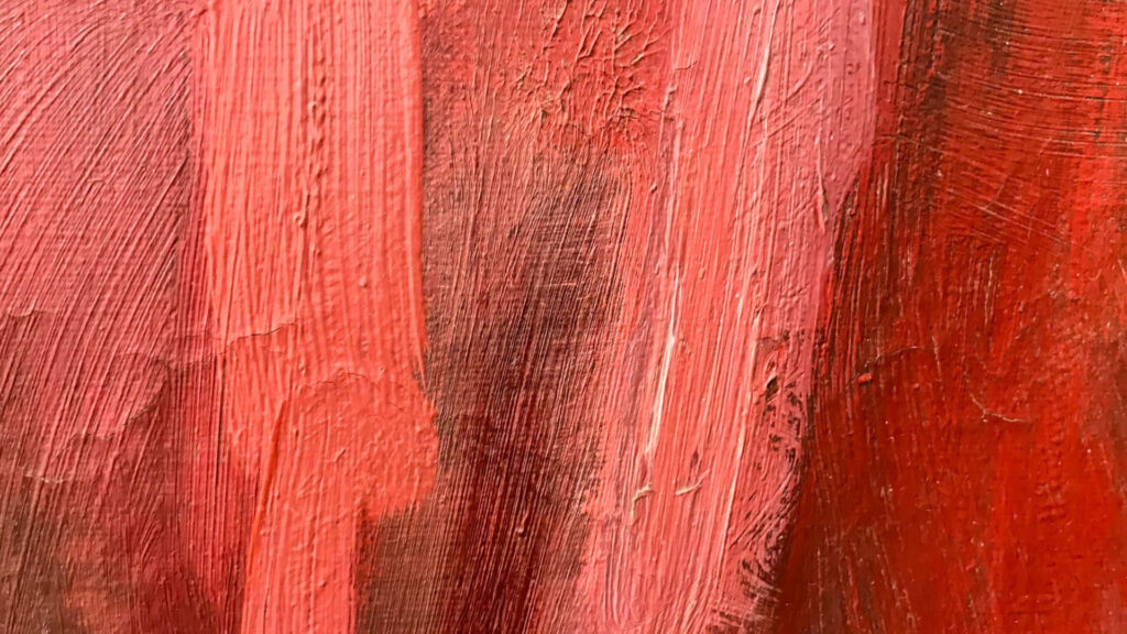 Vibrant Red Textured Wallpaper with Bold Brush Strokes