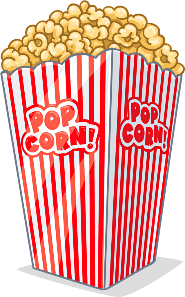 Vibrant Red and White Striped Popcorn Box Wallpaper for Movie Decor