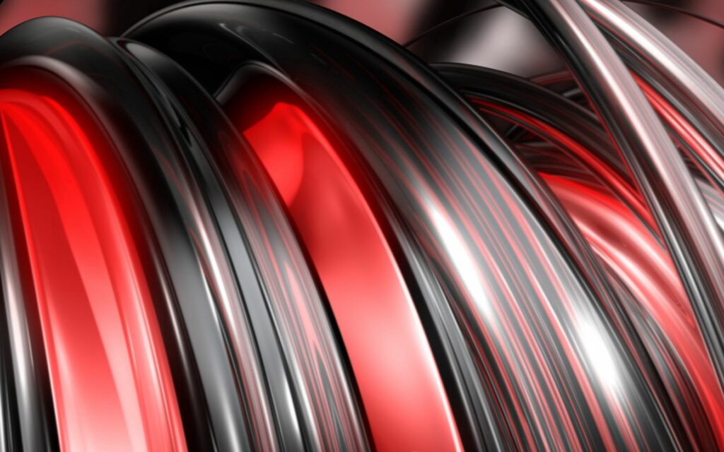 Dynamic Red and Black Metallic Wallpaper - Futuristic Background