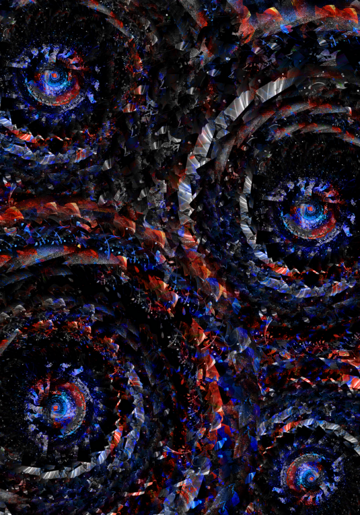 Vibrant Red & Blue Swirling Spiral Wallpaper - Dynamic Background Design