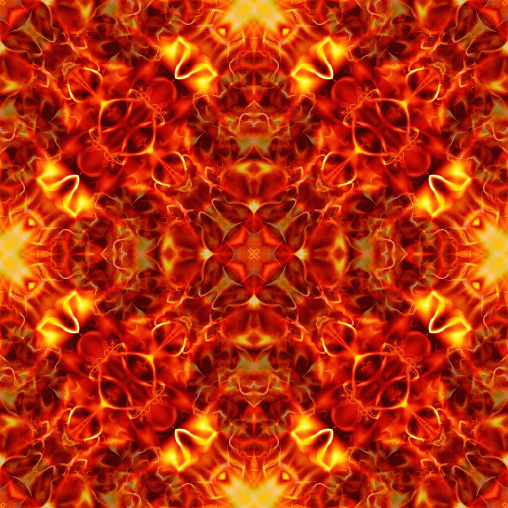 Vibrant Red Orange Fractal Wallpaper - 3600x3600 Abstract Background