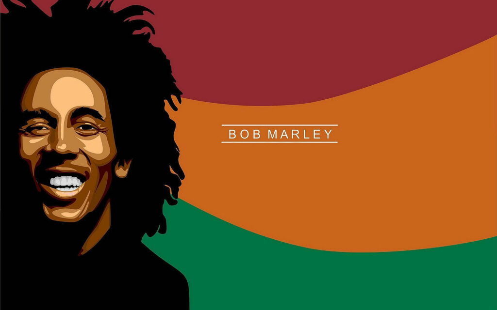 Euphonious Expressions: Artistic HD Wallpaper featuring Bob Marley