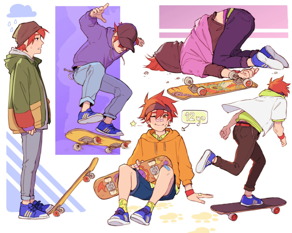 Vibrant Reki Kyan Skateboard Wallpaper: Dynamic Youthful Energy