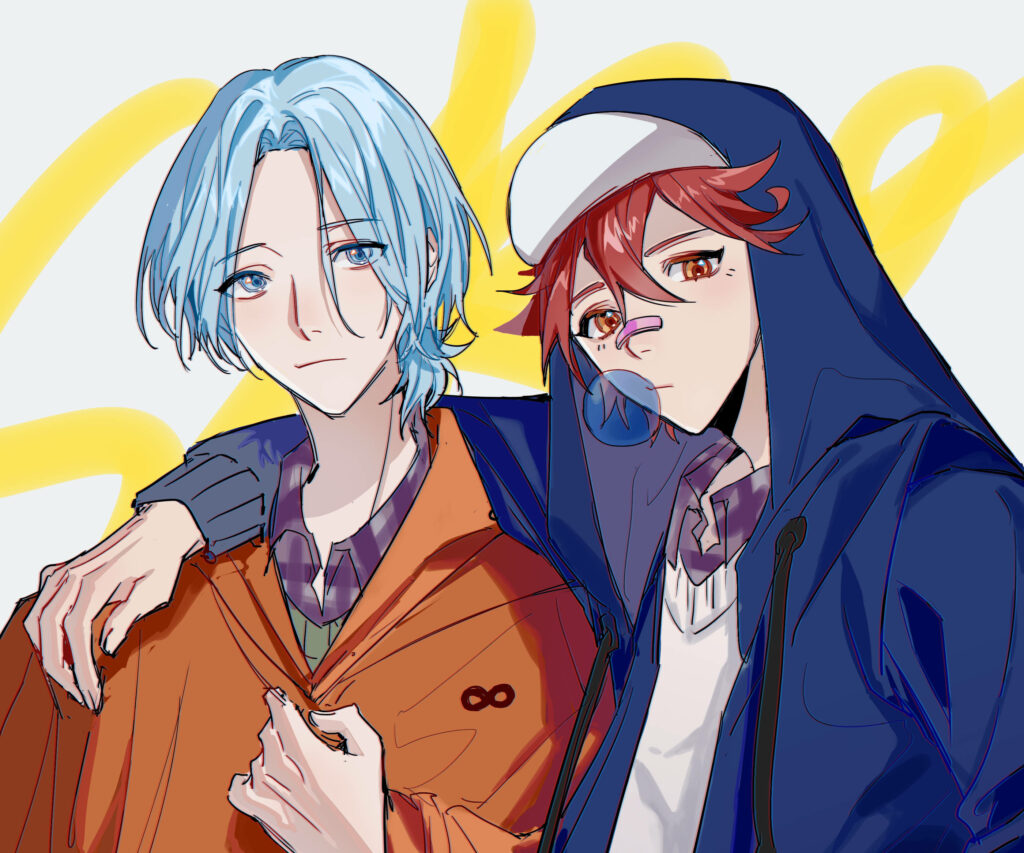 Vibrant Reki & Langa Wallpaper: Expressive Art Background